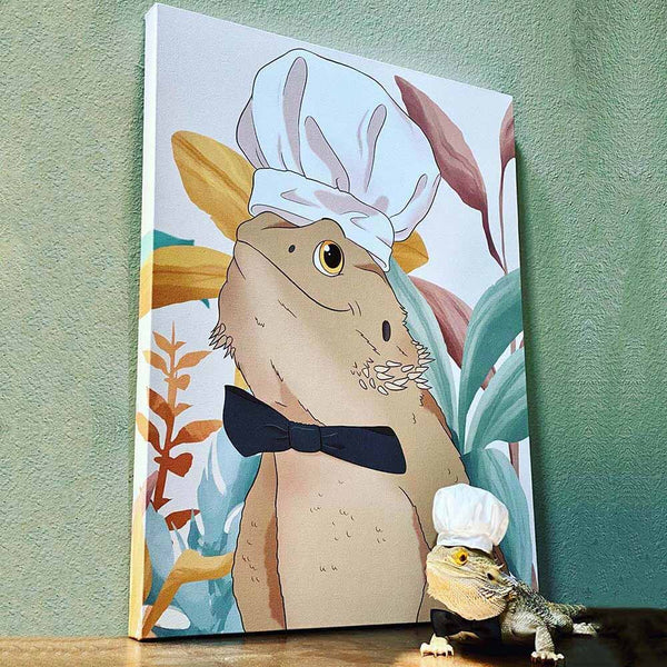 Custom Cartoon Art Wrapped Pet Canvas