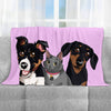 Custom Cartoon Pet Fleece Blanket Customization