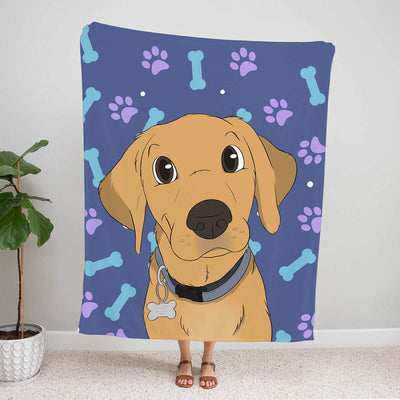 Custom Cartoon Pet Fleece Blanket Customization