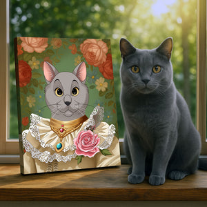 Custom Renaissance Art Wrapped Pet Canvas
