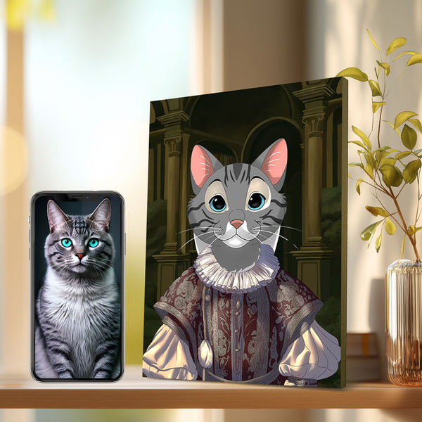 Custom Renaissance Art Wrapped Pet Canvas