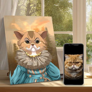 Custom Renaissance Art Wrapped Pet Canvas