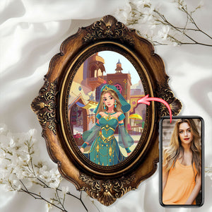 Custom Mother’s Day Cartoon Portrait with Vintage Frame