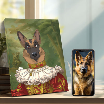 Custom Renaissance Art Wrapped Pet Canvas