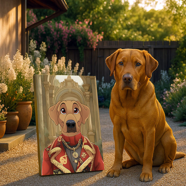 Custom Renaissance Art Wrapped Pet Canvas
