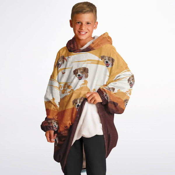 Custom Cartoon Oversized Blanket Snug Hoodie