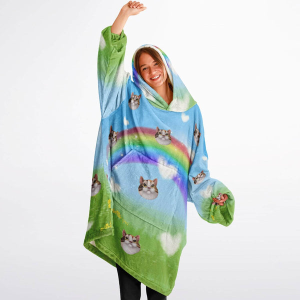 Custom Cartoon Oversized Blanket Snug Hoodie