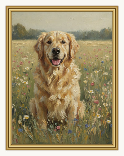 Custom Wildflower Pet Portrait