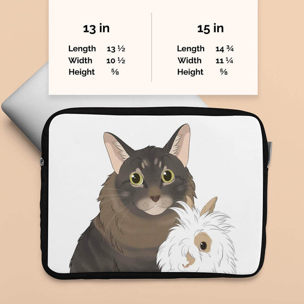 Custom Cartoon Pet Laptop Sleeve