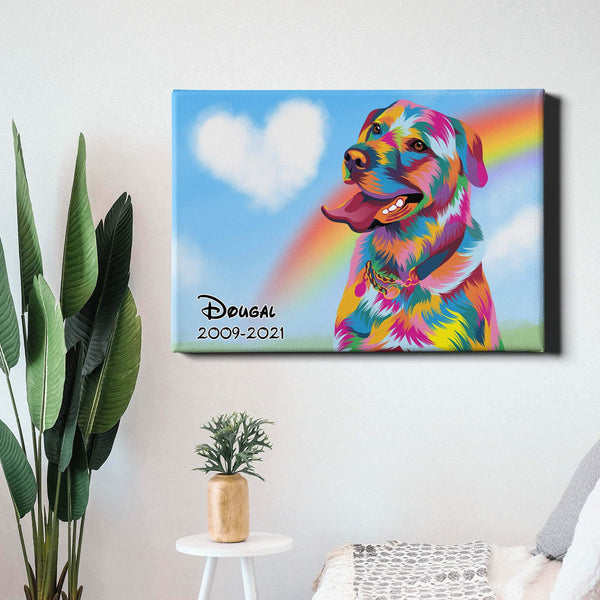 Custom Colorful Wrapped Pet Canvas