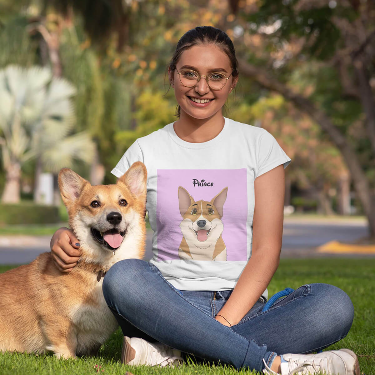 Custom Cartoon Pet Women's T-Shirt