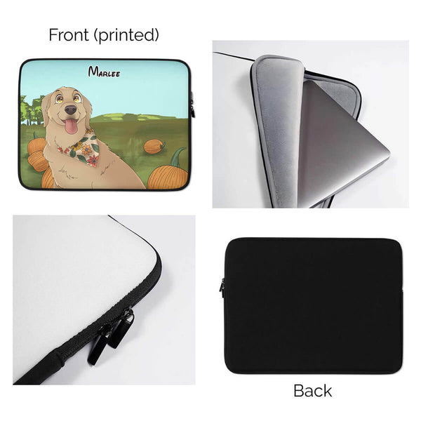 Custom Cartoon Pet Laptop Sleeve