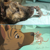 The Protective Custom Cartoon Pet Portrait