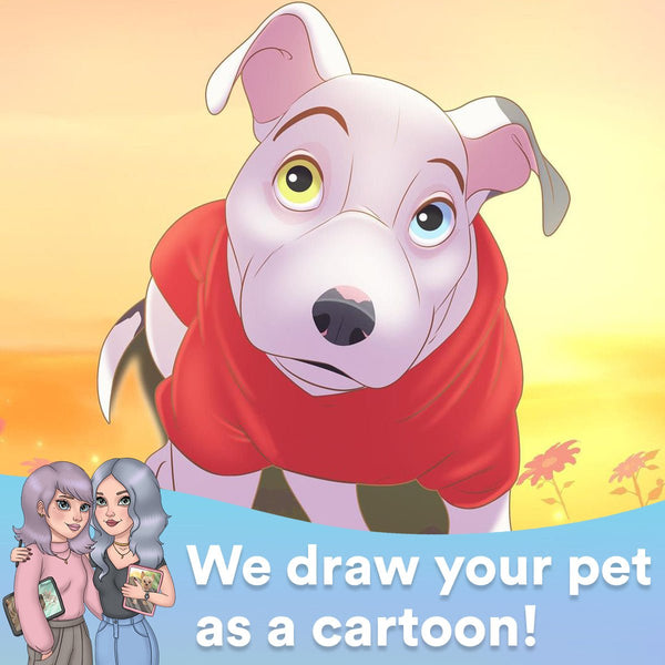 The Friendly Custom Cartoon Pet Portrait