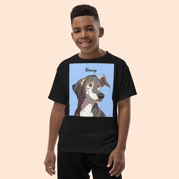 Custom Cartoon Pet Youth T-Shirt