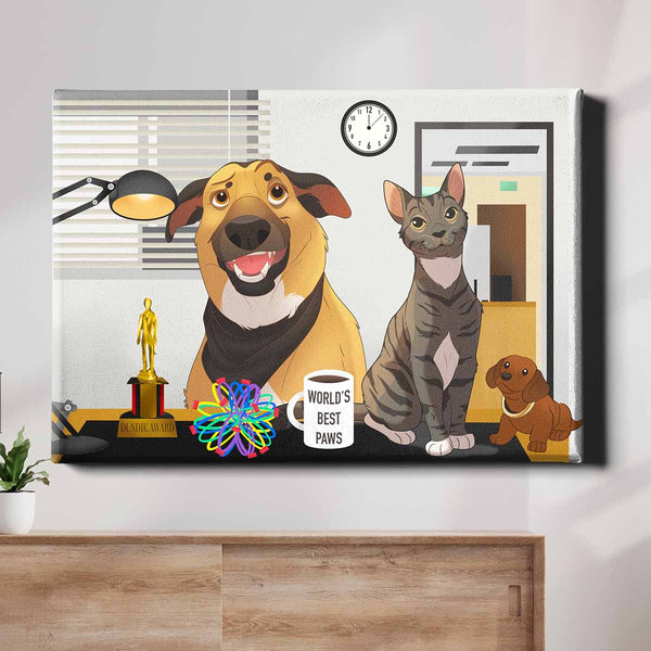 Limited Edition Custom Cartoon Pet Canvas - The Office