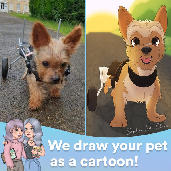 The Friendly Custom Cartoon Pet Portrait