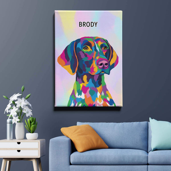 Custom Colorful Wrapped Pet Canvas