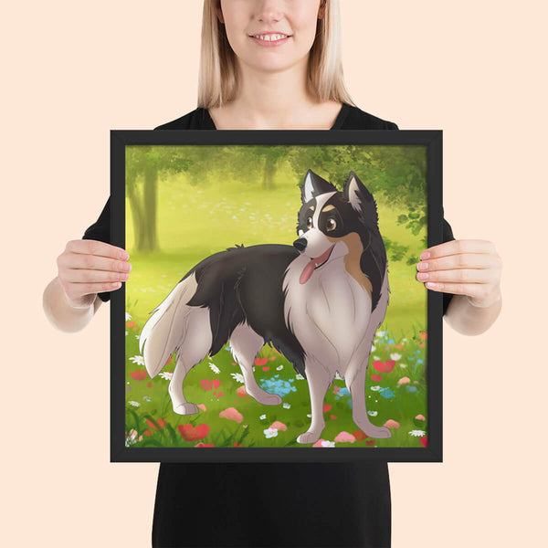 Custom Cartoon Framed Pet Poster