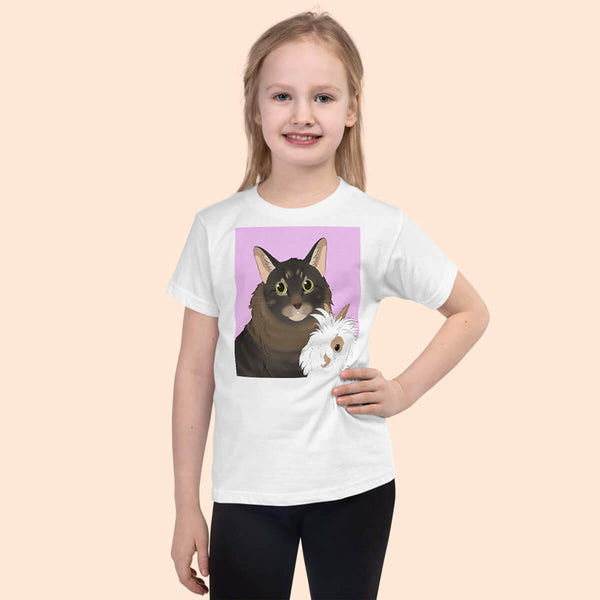 Custom Cartoon Pet Youth T-Shirt