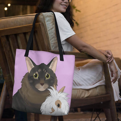 Custom Cartoon Pet Tote Bag
