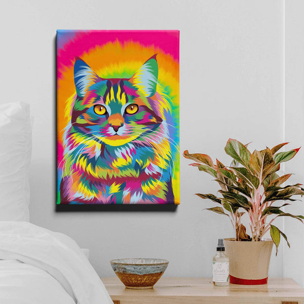 Custom Colorful Wrapped Pet Canvas