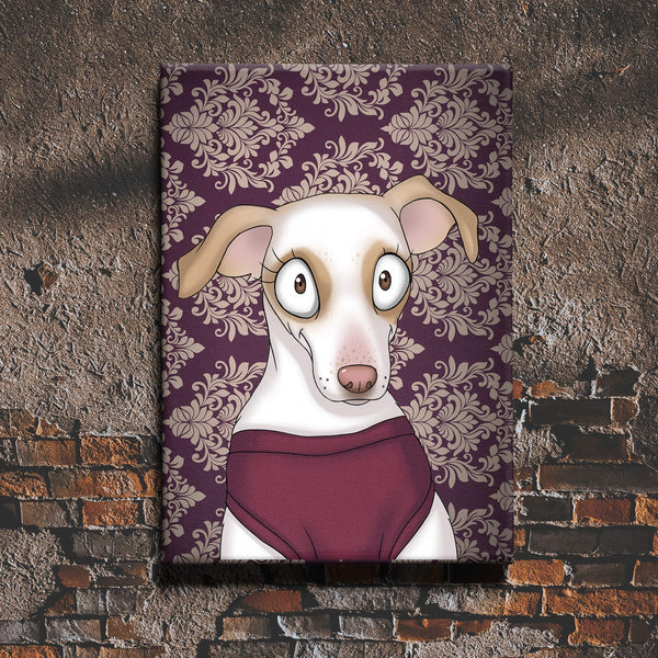 Custom Spooky Halloween Art Wrapped Pet Canvas