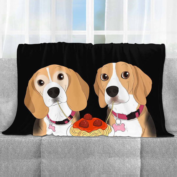 Custom Cartoon Pet Fleece Blanket