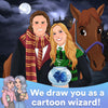 Custom Cartoon Art Wizard Portrait