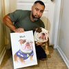 Custom Cartoon Art Wrapped Pet Canvas