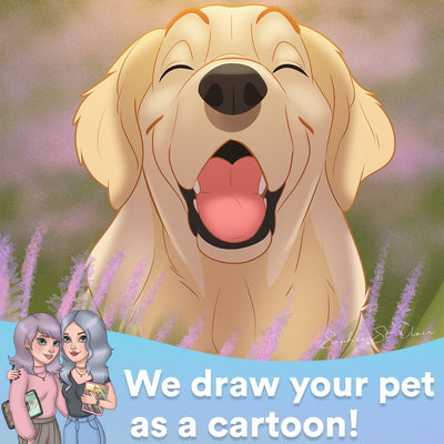 The Affectionate Custom Cartoon Pet Portrait