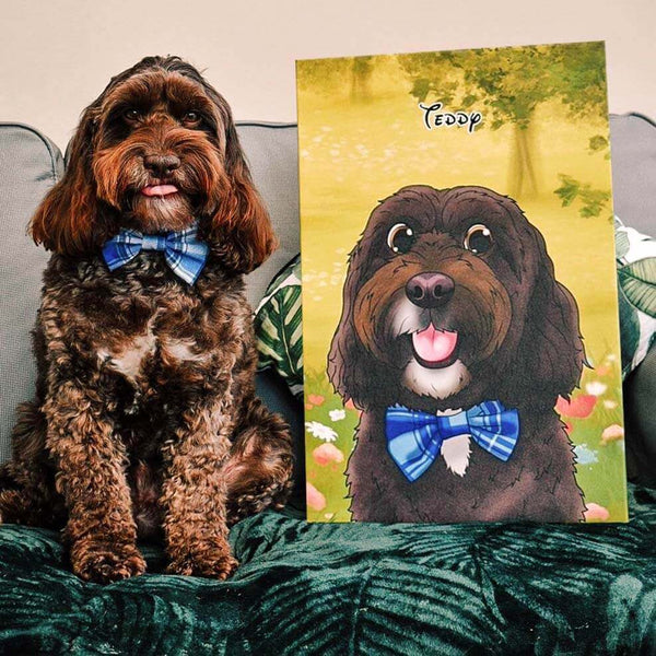 Custom Cartoon Art Wrapped Pet Canvas (Upload Photo(s) Later)