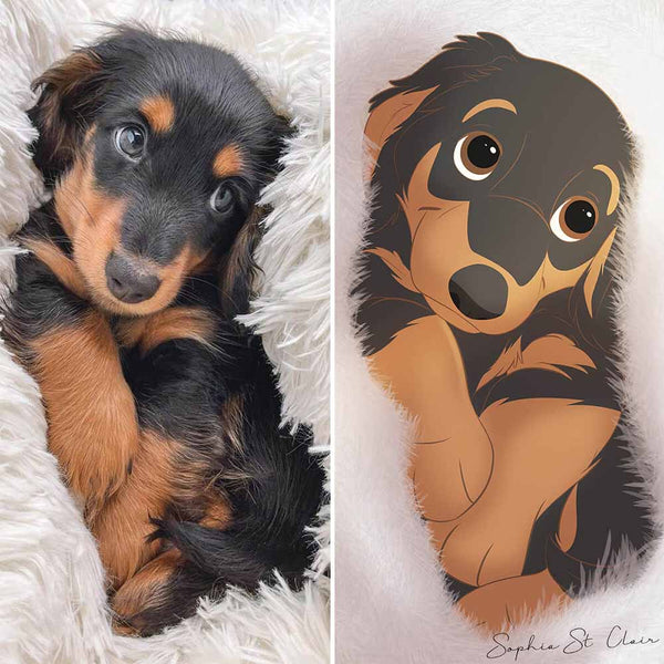 Custom Cartoon Art Wrapped Pet Canvas (Upload Photo(s) Later)