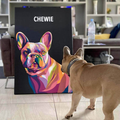 Custom Colorful Wrapped Pet Canvas