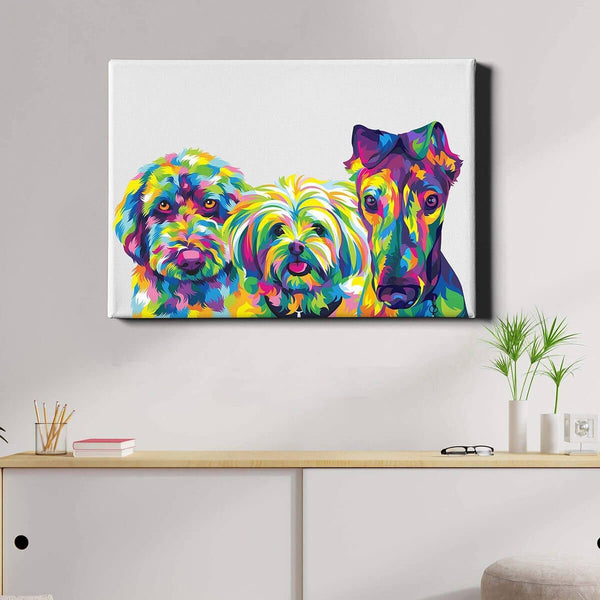 Custom Colorful Wrapped Pet Canvas