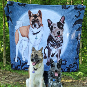 Custom Cartoon Pet Fleece Blanket