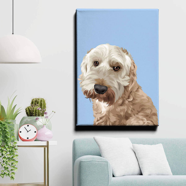 Custom Modern Wrapped Pet Canvas