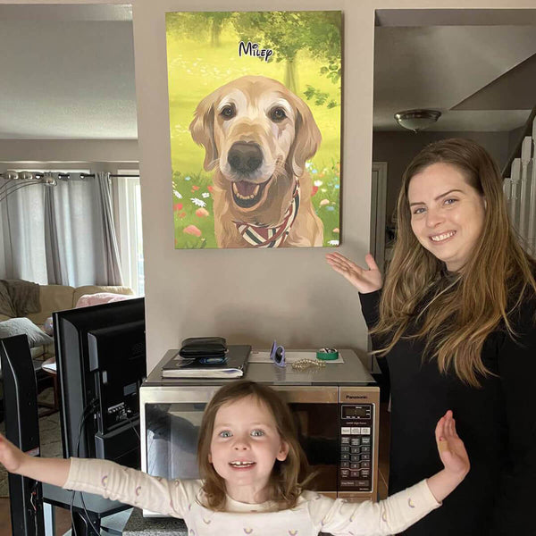 Custom Modern Wrapped Pet Canvas