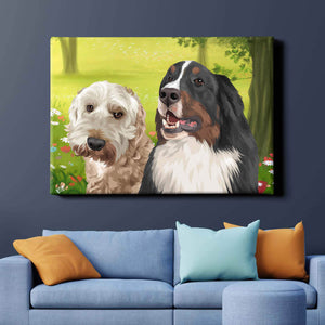 Custom Modern Wrapped Pet Canvas