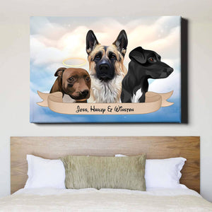 Custom Modern Wrapped Pet Canvas