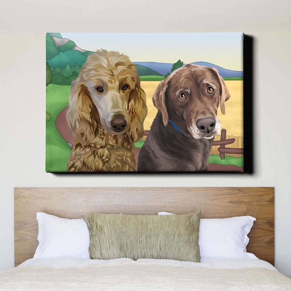 Custom Modern Wrapped Pet Canvas