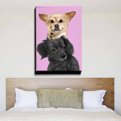 Custom Modern Wrapped Pet Canvas