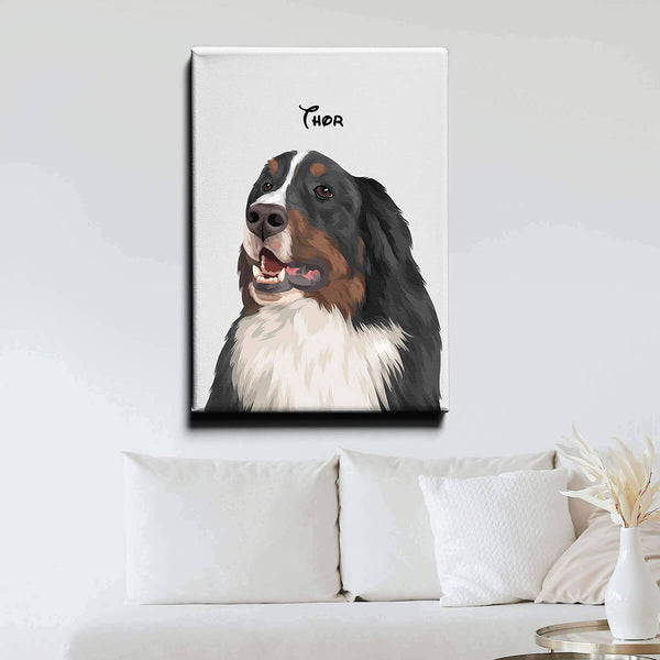 Custom Modern Wrapped Pet Canvas