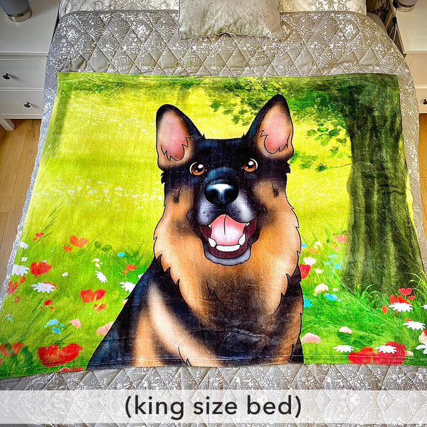 Custom Cartoon Pet Fleece Blanket