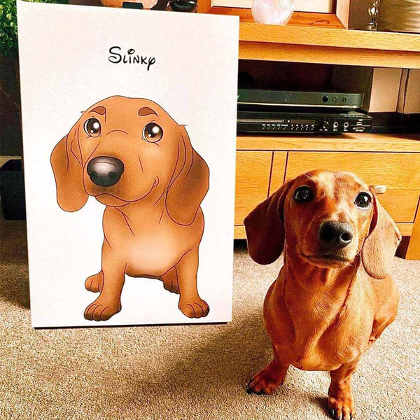 Custom Cartoon Art Wrapped Pet Canvas (Upload Photo(s) Later)