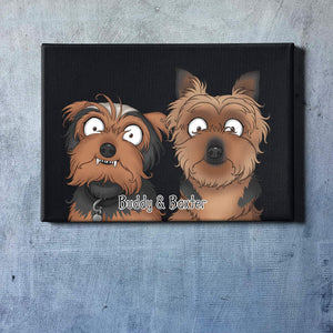 Custom Spooky Halloween Art Wrapped Pet Canvas