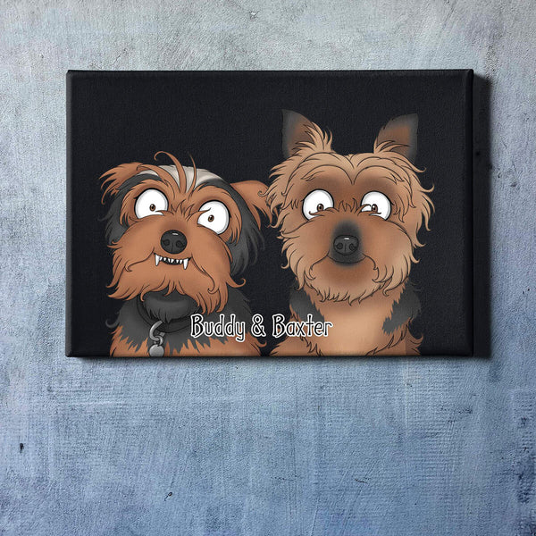 Custom Spooky Halloween Art Wrapped Pet Canvas