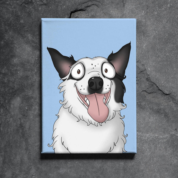 Custom Spooky Halloween Art Wrapped Pet Canvas