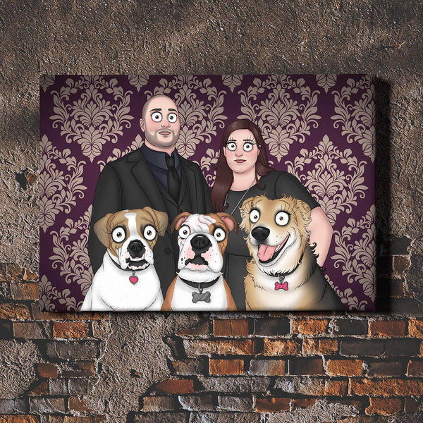 Custom Spooky Halloween Art Wrapped Pet Canvas