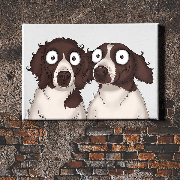 Custom Spooky Halloween Art Wrapped Pet Canvas